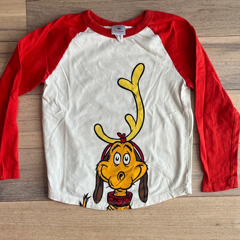 Hanna Andersson Grinch Max Christmas Long Sleeve Shirt Size 6-7 120